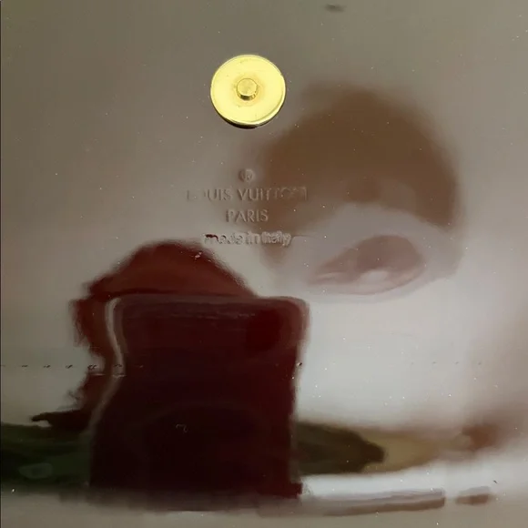 Louis Vuitton Burgundy Sobe clutch with Brass Hardware